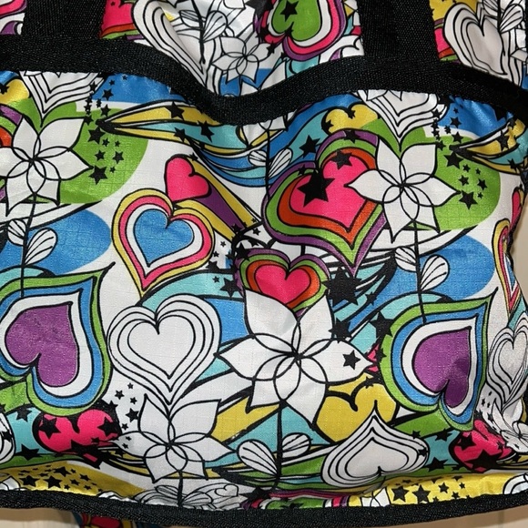 XHILARATION Boho Multicolor Overnight Tote Bag & cosmetic bag - Picture 5 of 14